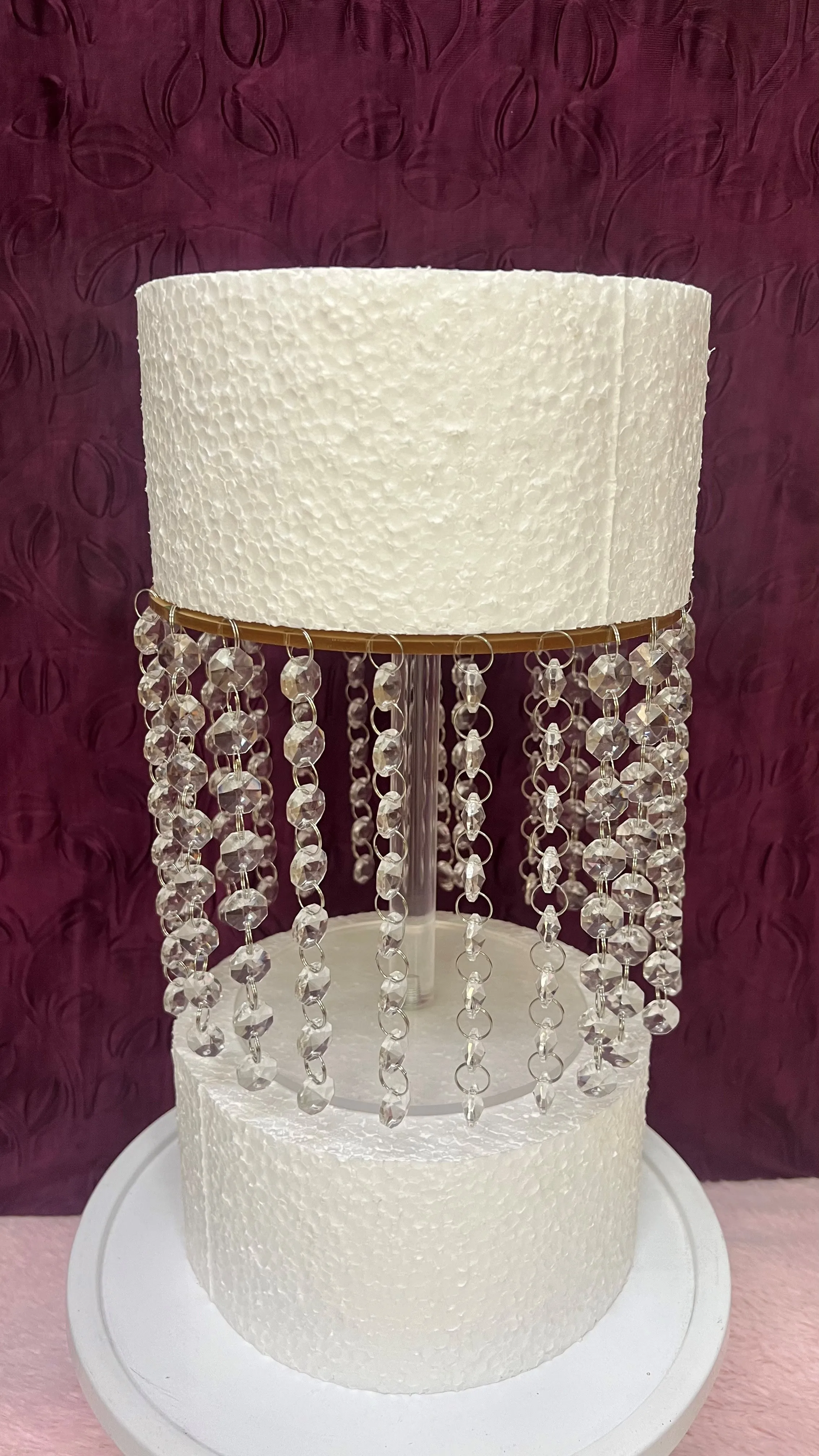 Оптовая продажа акриловая подставка для тортов прозрачный многоуровнеальный сепаратор круглые базовые украшения свадебных и праздничных