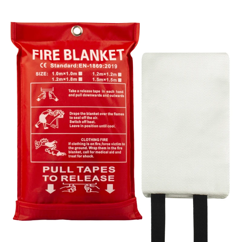 Wholesale fireproof 100% fiberglass fire suppression blankets for sale