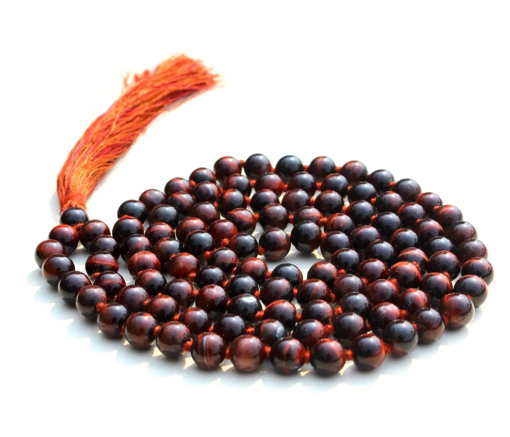 OEM round 108 Bead Yoga Mala Necklace Fashion Jewelry with Natural Pearl Knotted Meditation Prayer Beads for Gift