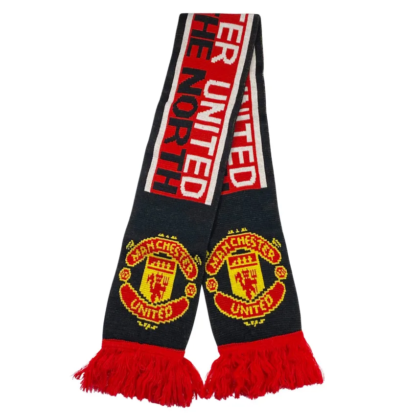 Wholesale Custom logo Acrylic Knitted Winter Football Fan Scarves