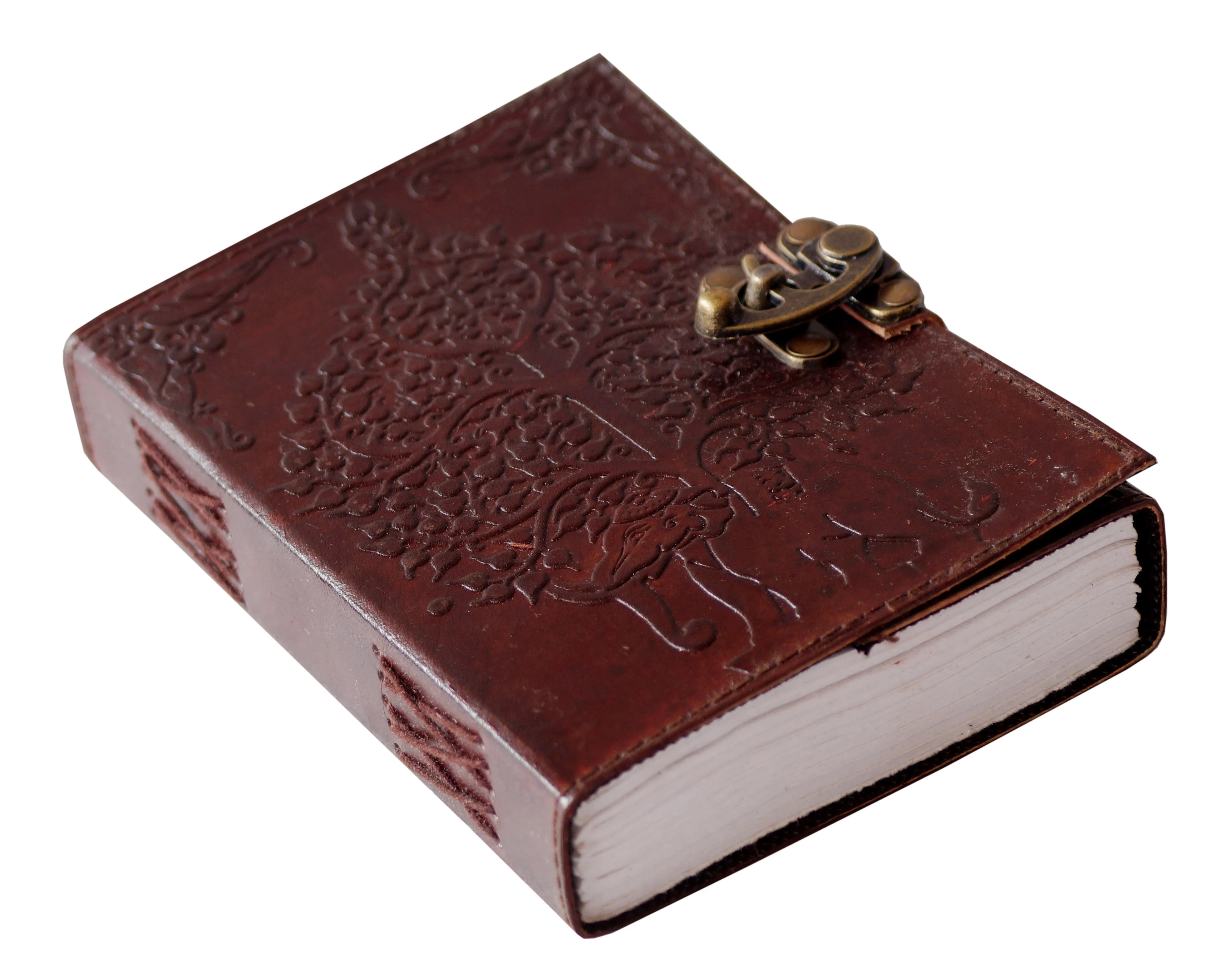 Vintage Customizable Hardcover Leather Journal with Custom Printing Handmade Notebook Daily Notepad