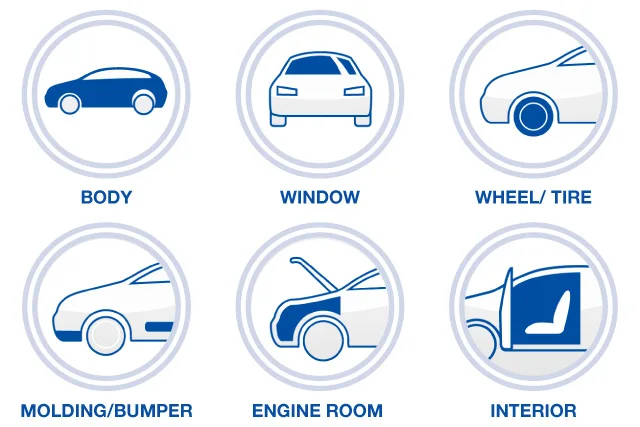 yellow MASKING TAPE 24mm for polishing and coating by SENSHA