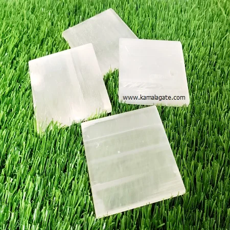 Selenite Stone 3-4 Inch  Reiki Charging plate High Quality Selenite Polished plates for Reiki