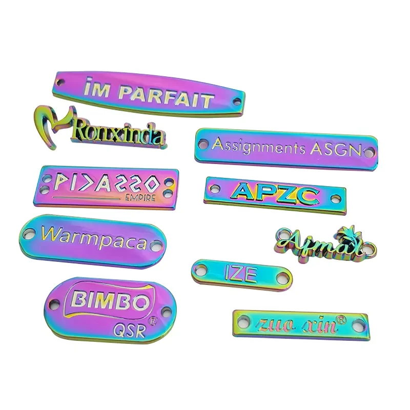 Hot Sale Zinc Alloy Diy Clothing Making Accessory New Design Metal Logo Hang Charm Tags