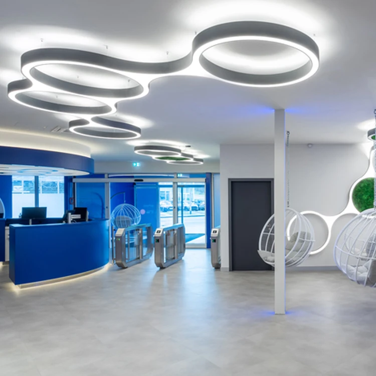 Creative Octopus Aquarius Shape LED Linear Pendant Light Science Museum Art Gallery Repository Theater Exhibition Hall Lobby