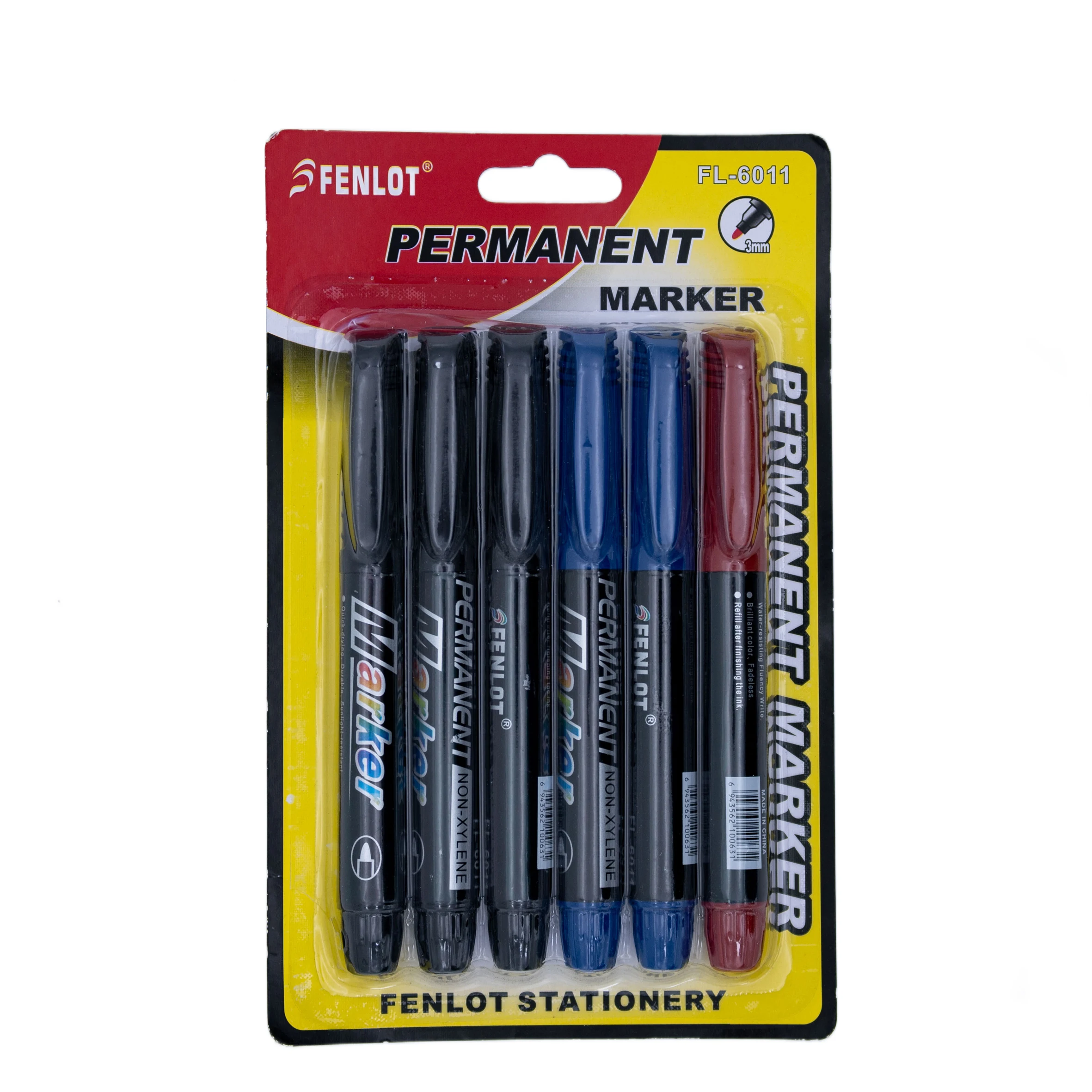 High quality Waterproof permanent dual tip 0.5/1.0 mm Nib Black blue red Art Marker Pens Student school office stationery