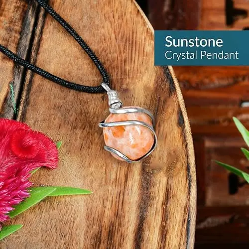Best Price Of natural Stone Sunstone Tumbel Shape Pendant gemstone Tumbel crystal pendant  For Sale Buy From Soha Agate