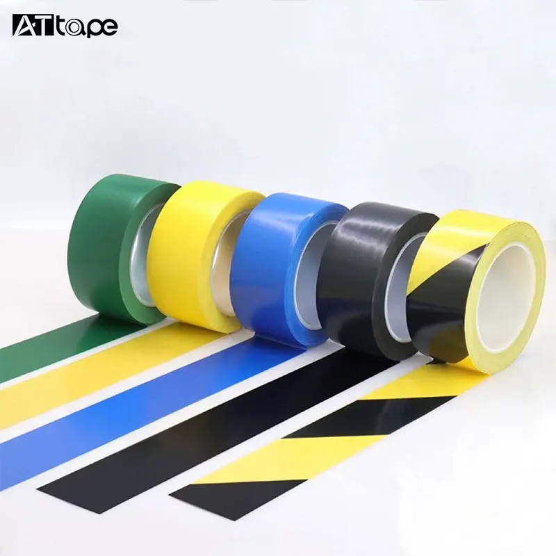 Pvc Floor Marking Warning Tape Hazard Tape Pvc Self Adhesive Warning Tape For Floor Marking, Walls, Pipes And Equipment Marking