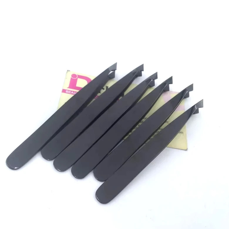 Hottest Selling Design Black Plasma Eyebrow Tweezer Private Custom Logo Best Manufacture Of Eyebrow Hair Plucking Beauty Tweezer