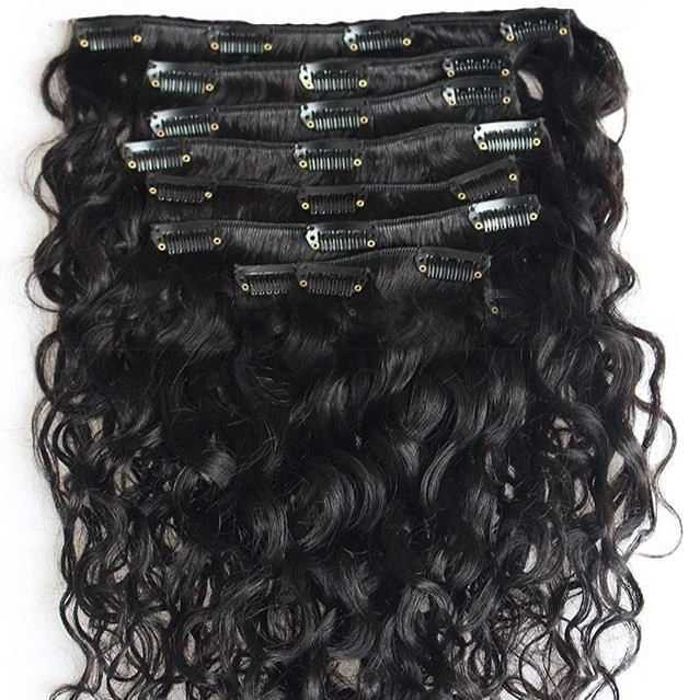 Oriental Hairs New Trend 100% Raw Curly Virgin Easy to Wear Natural Curly Clip In Human Hair Extensions