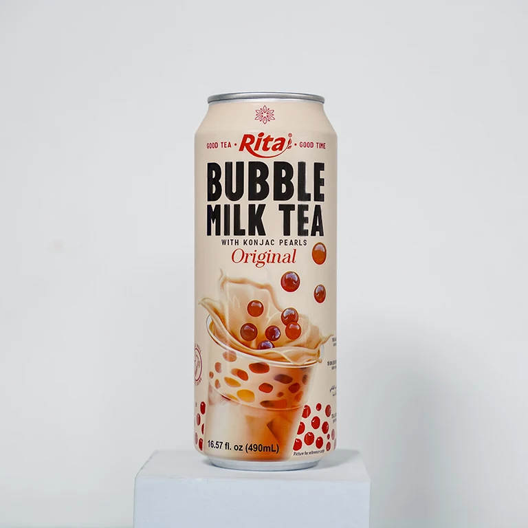 Supplier Original 16.57 Fl Oz Can Bubble Milk Boba Tea Drinks and Konjac Pearls Drinks Customized All Set Bubble Tea