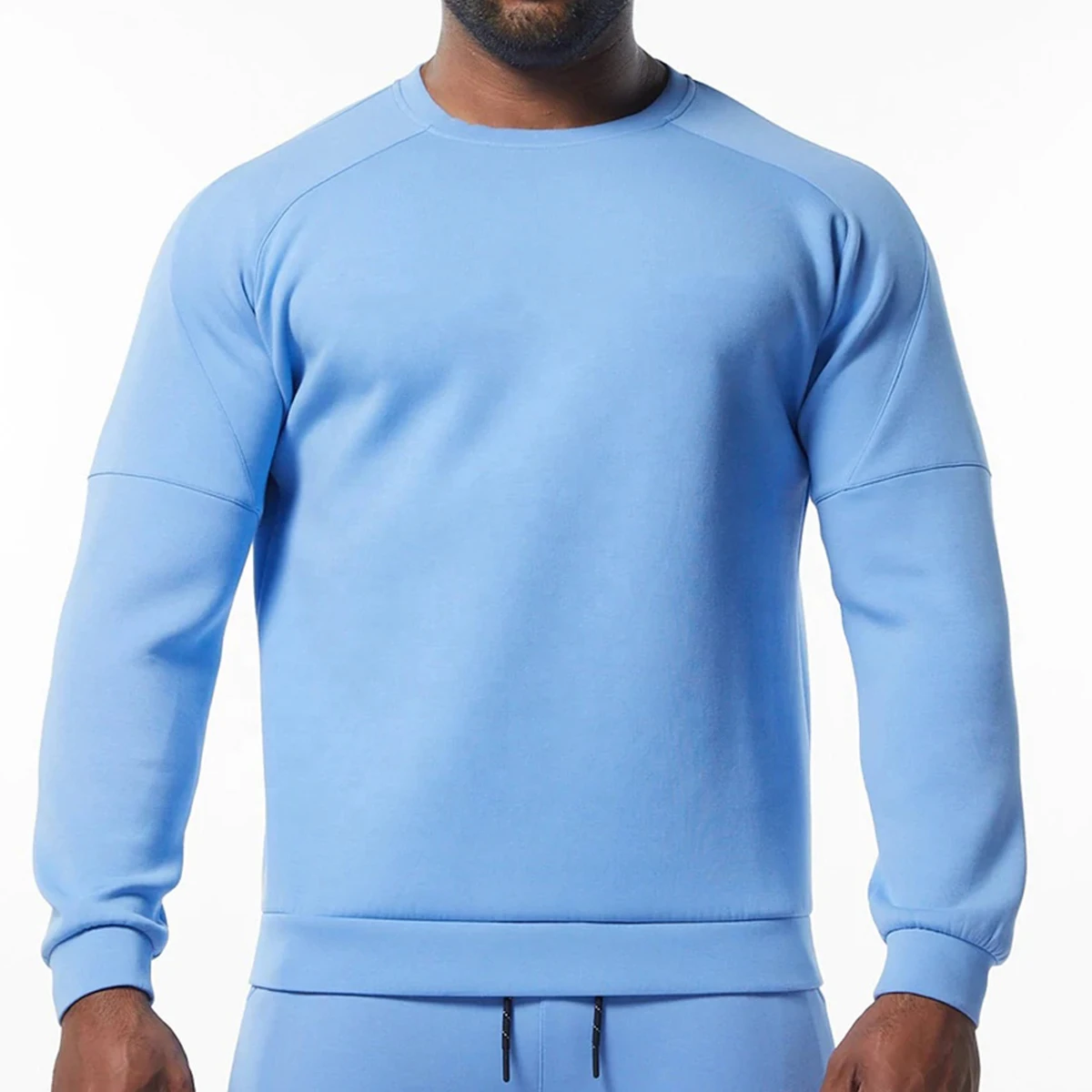 Custom Mens Urban Clothing Cotton Crew Neck Sweatshirt Blank Cotton Mens Hoodies Sweatshirt Mens Crewneck Sweatshirt