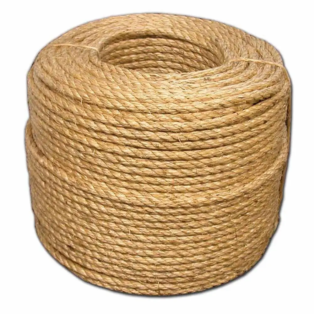 Factory Direct Supply Thickness Natural Jute Rope Twisted Hemp Rope For Craft Dock Decorative Landscape From Bangladesh