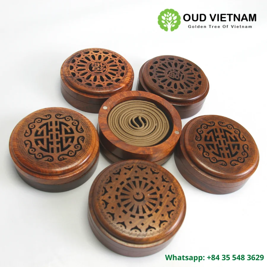 High Quality Vietnam Agar Oud Wood Incense Stick Wood Box Nice Shapes Selling for Middle East