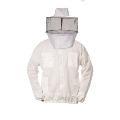Beekeeping Jacket with Veil, Mask, Hat for Beekeeper - Professional Bee Suit Apiculture Suit 100%Cotton, Poly/Cotton, Ventilated