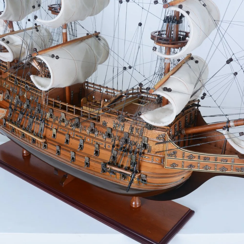 Sovereign of the Seas Ship Model 80cm (Curved sails) Handcrafted Wooden Replica