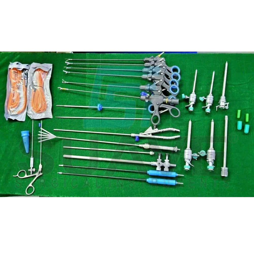 24 Pcs Laparoscopic Surgery Set 5mm x 330mm Graspers Best Quality Reusable Instrument By SUAVE SURGICAL INSTRUMENTS