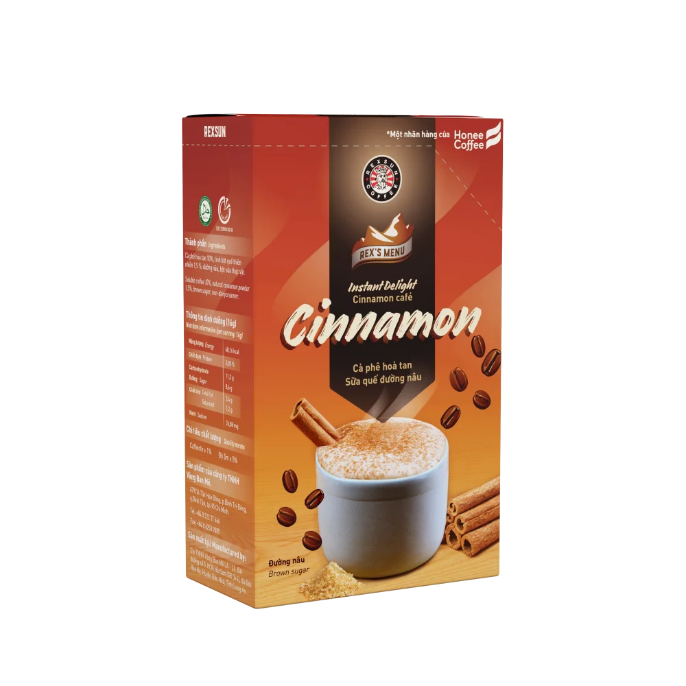 Instant coffee 3 in 1 coffee mix with natural cinnamon powder special taste Rexsun brand