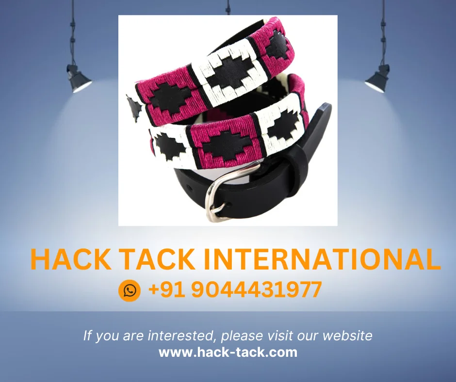 Narrow Polo belt - Berry/white/black stripe Comfortable Trendy Color Polo Leather Belt For Men Available At Wholesale Price