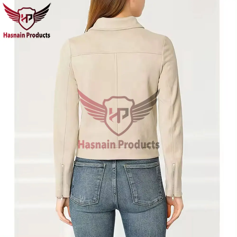 Custom OEM Design Woman Sheepskin Suede Leather Jacket for Girls - Young Fashion Winter Wear Woman leather jacket