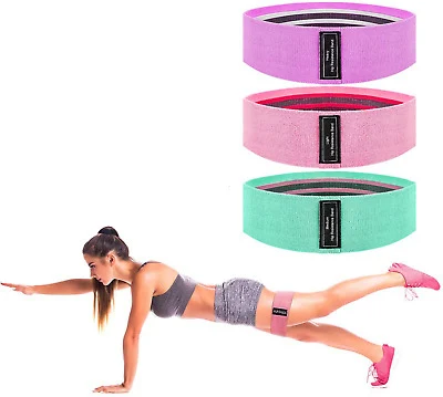 Hot sale fabric cotton booty hip circle resistance fitness bands glute elastic
