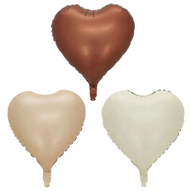 BONA Balloons 18 Inches Pack With Straw Love Mini Heart Balloon 10 Inch Kits Party Backdrop Decoration Anniversary Foil Balloons