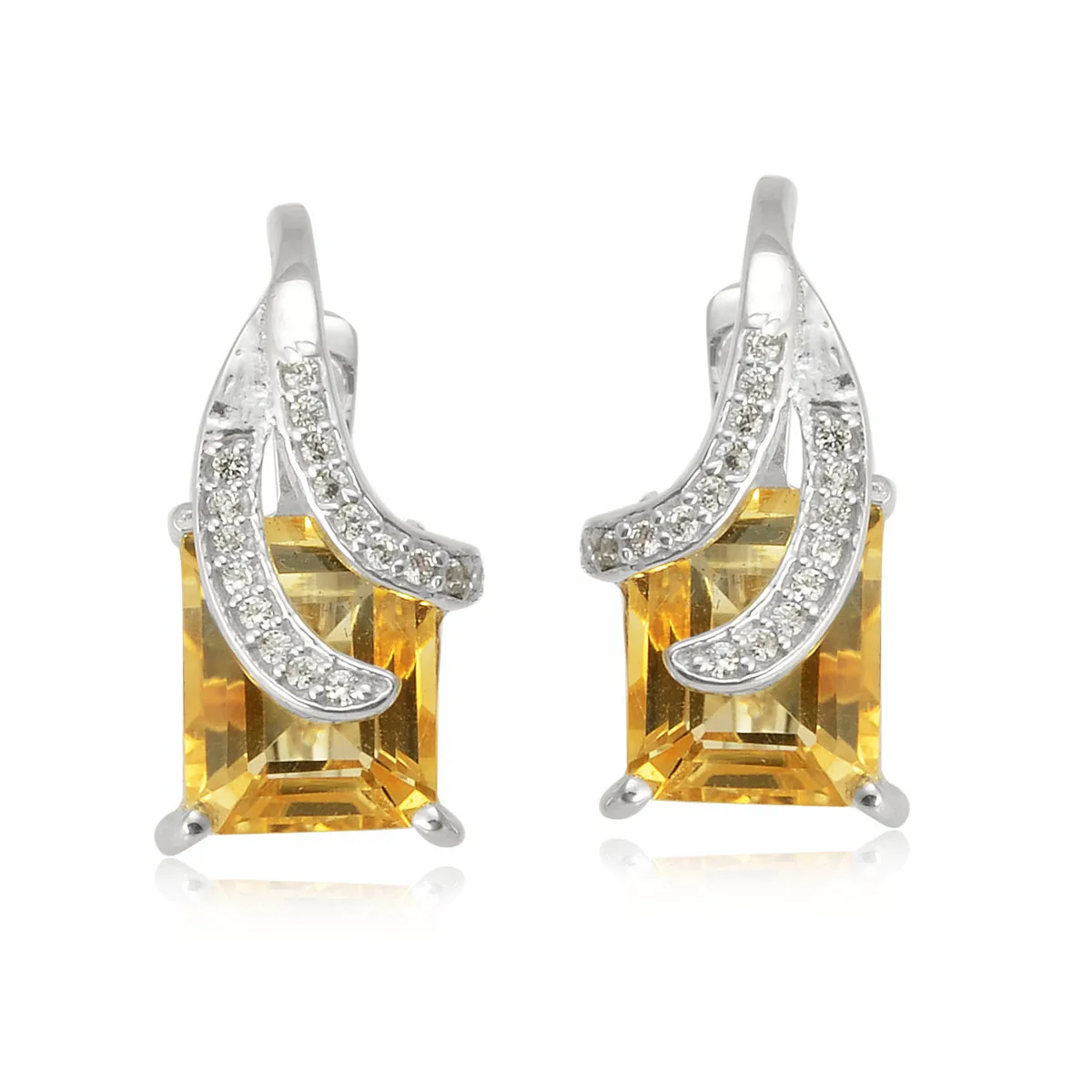 Earring luxury brand designer ring pendant popular brand jewelry set 925 sterling silver citrine gemstone sets