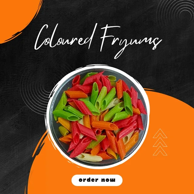 Coloured Unfried Fryums Grain Snacks Delicious and Healthy Snack Food