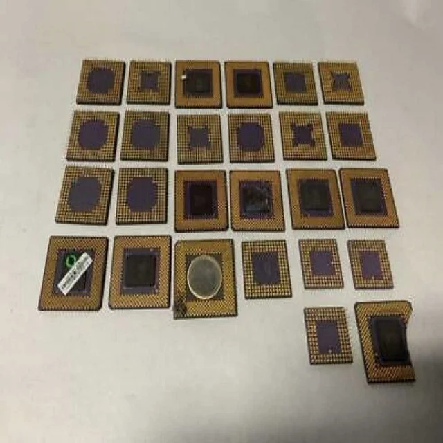 Pentium Pro Ceramic CPU Processor Scrap with Gold Pins