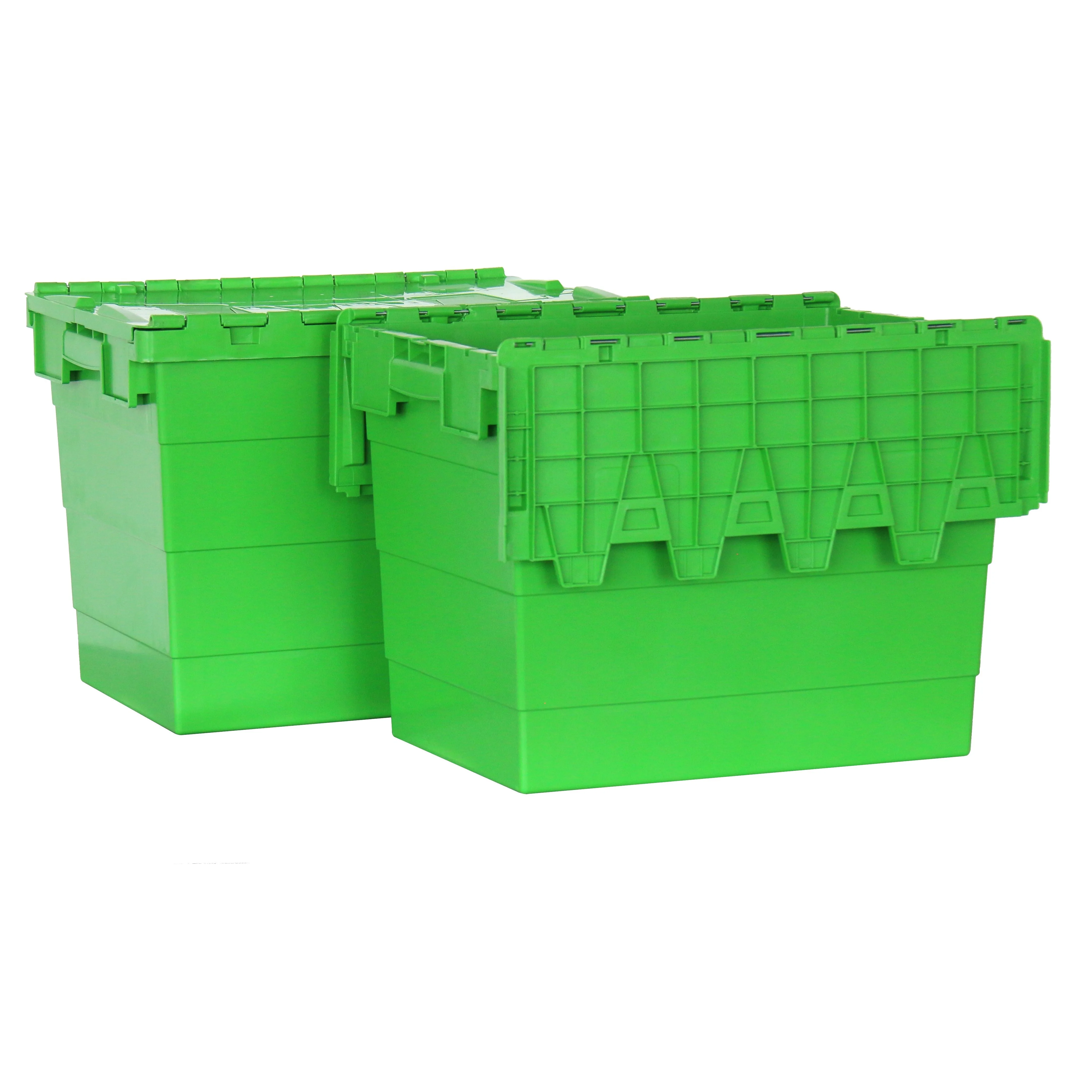 Heavy duty logistic Industrial Plastic Stackable Nestable Moving Warehouse Storage Totes Turnover Boxes Plastic Storage Crates