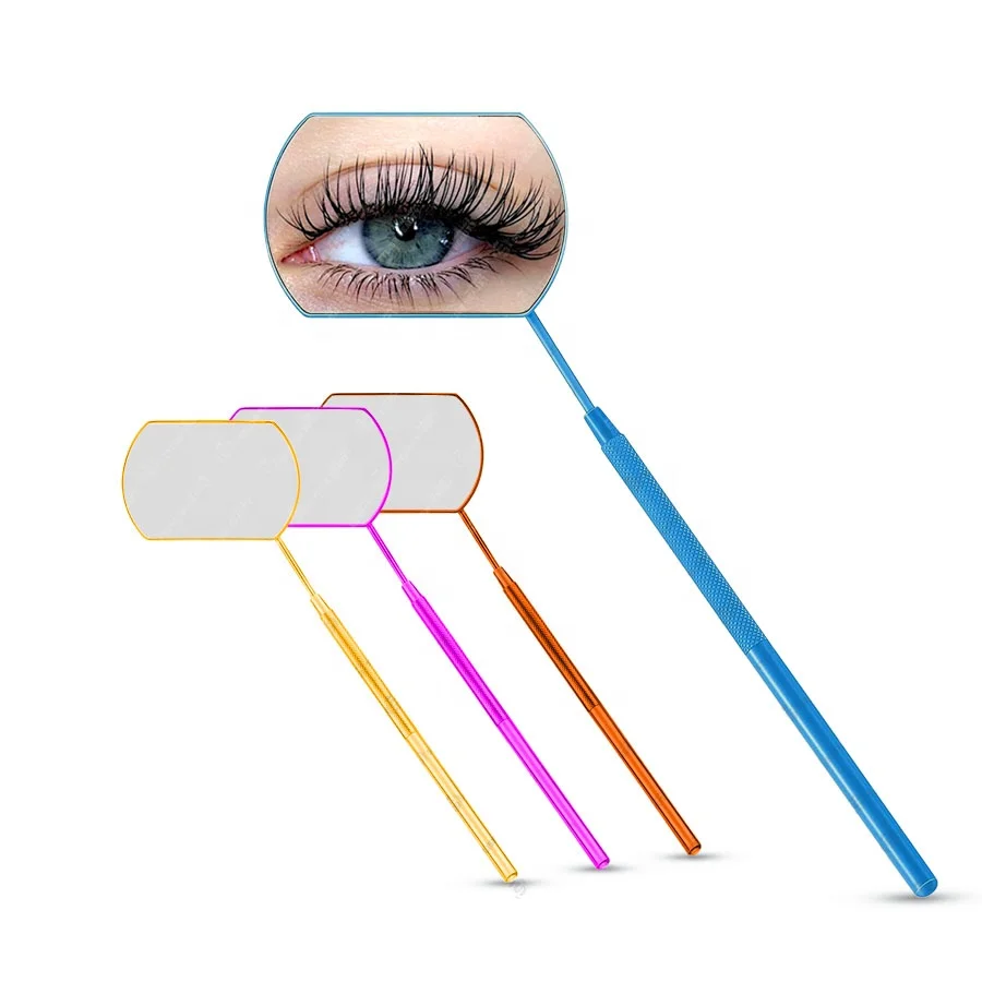 Factory direct grafting eyelash inspection mirror Features Personalized Type Cosmetic Mirror Finishing Silver