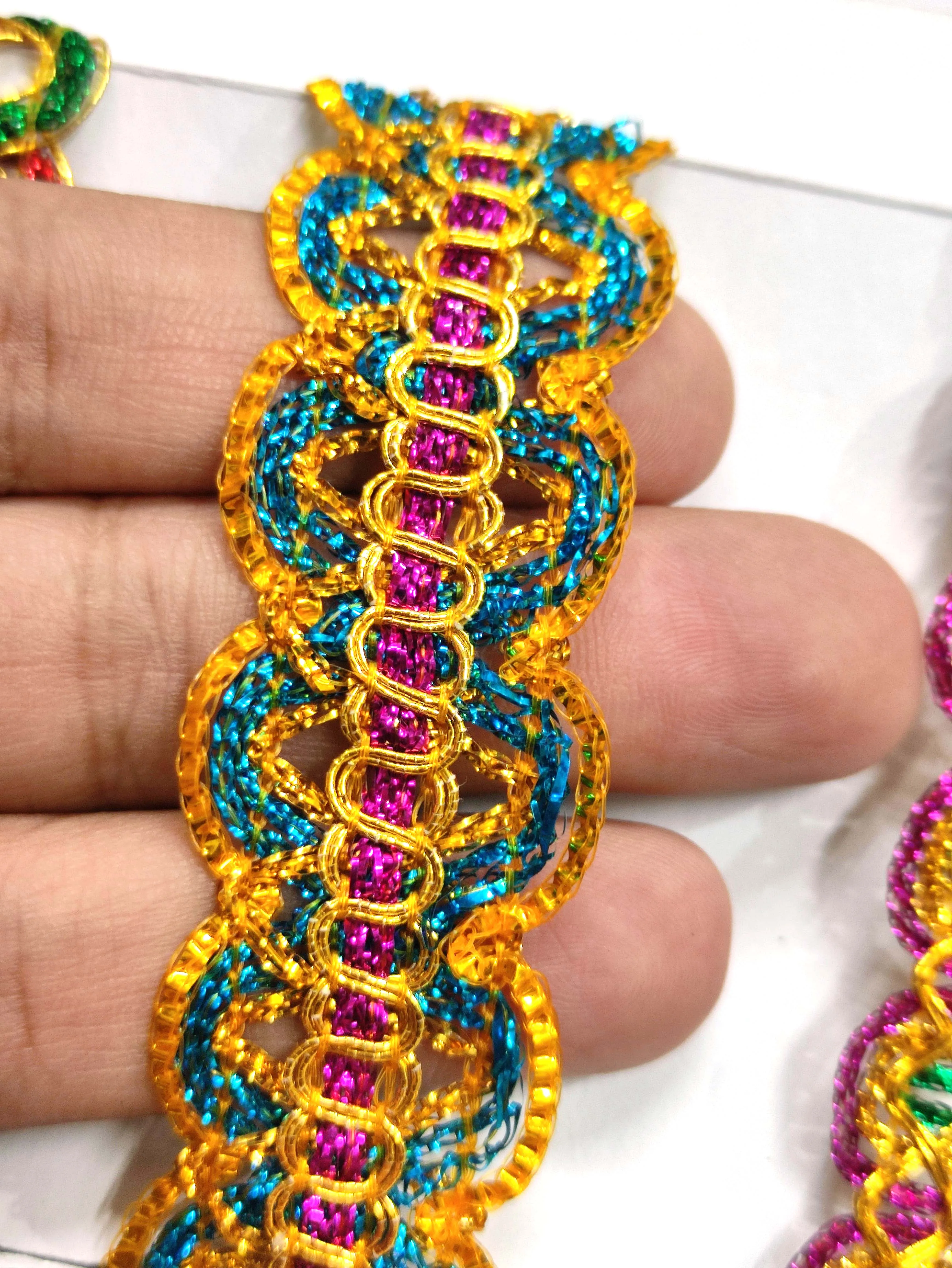 rick rack 7mm polyester cotton lace ribbon trim gimp deals in wholesale for dress and fabrics