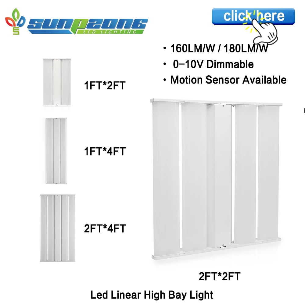 100W 130W 165W 200W Industrial LED Linear Highbay Light 160lm w