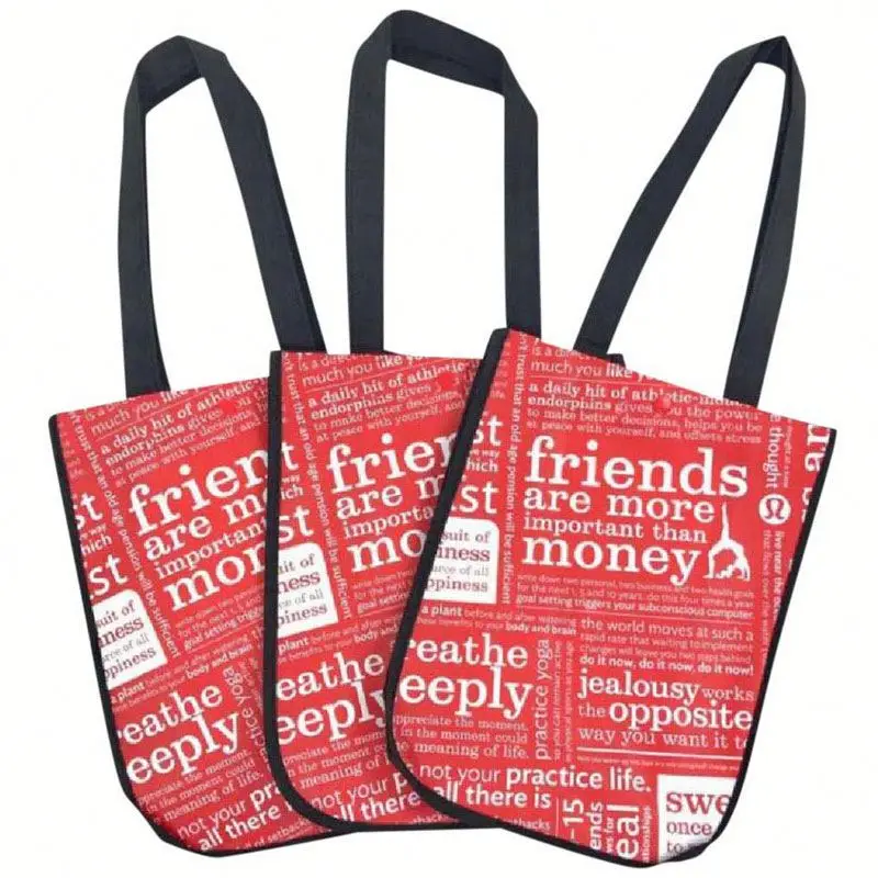 Eco Friendly Grocery Shopping Tote Bag Custom Logo Printed And Multicolor Reusable PP Non Woven