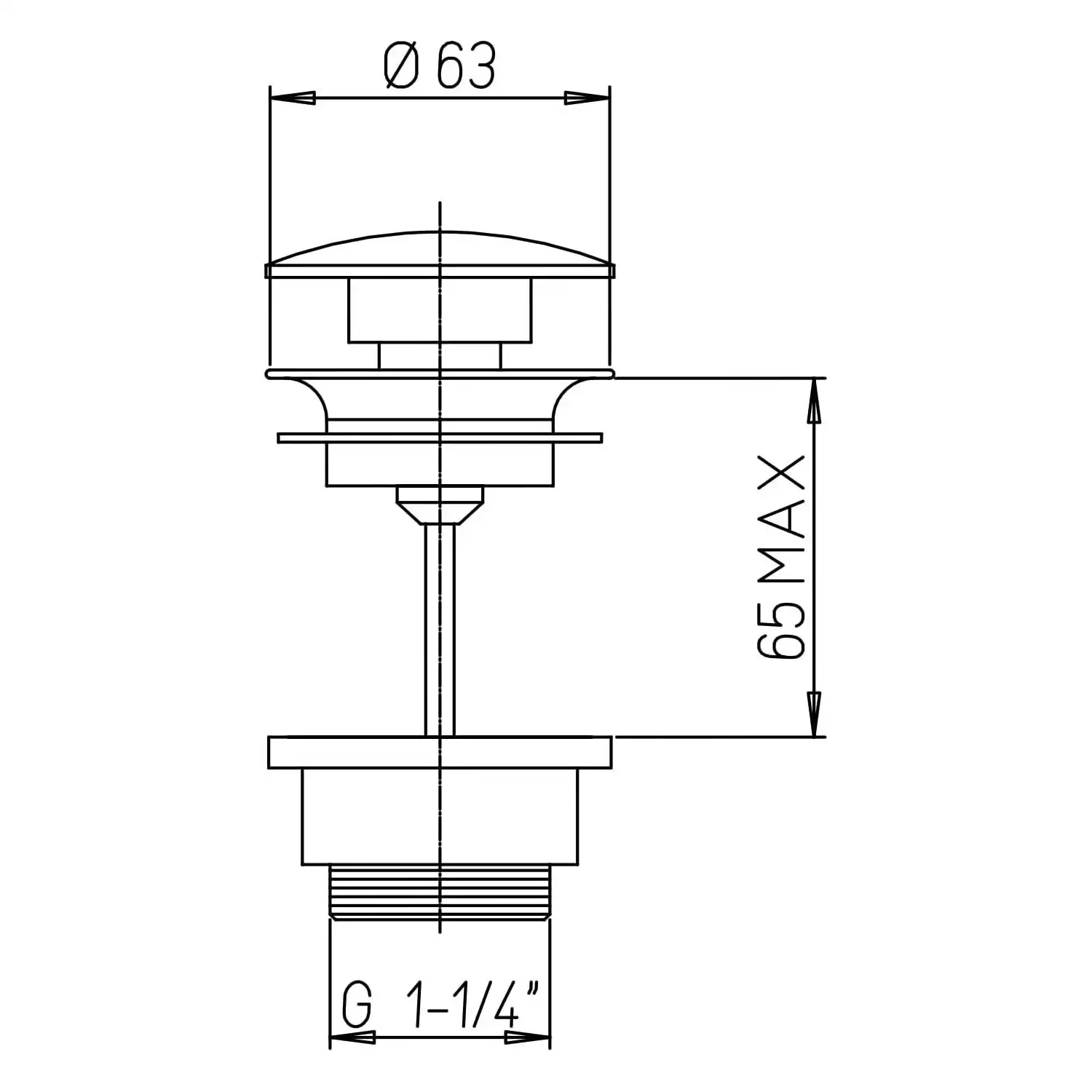 Made in Italy composition of basin and bidet mixers stainless still with black Clic Clac waste and sanitized handle