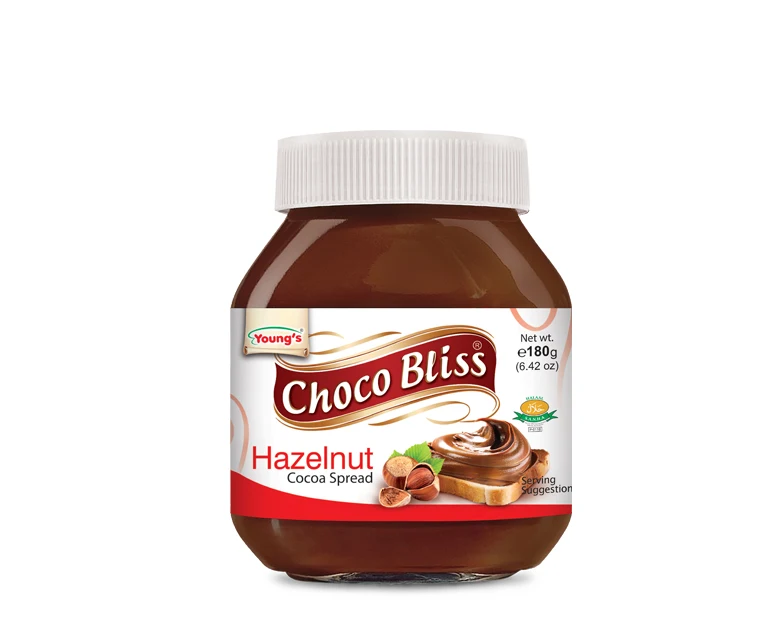 Chocobliss Hazelnut Chocolate Spread 350gm Glass Jar Halal Compound Hazelnut Chocolate
