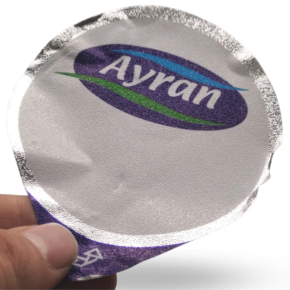 Крышка из алюминиевой фольги DAK75 диаметром 75 для упаковки продуктов (молочный продукт йогурт сыр лабни кремовый шоколад арахисовое масло)