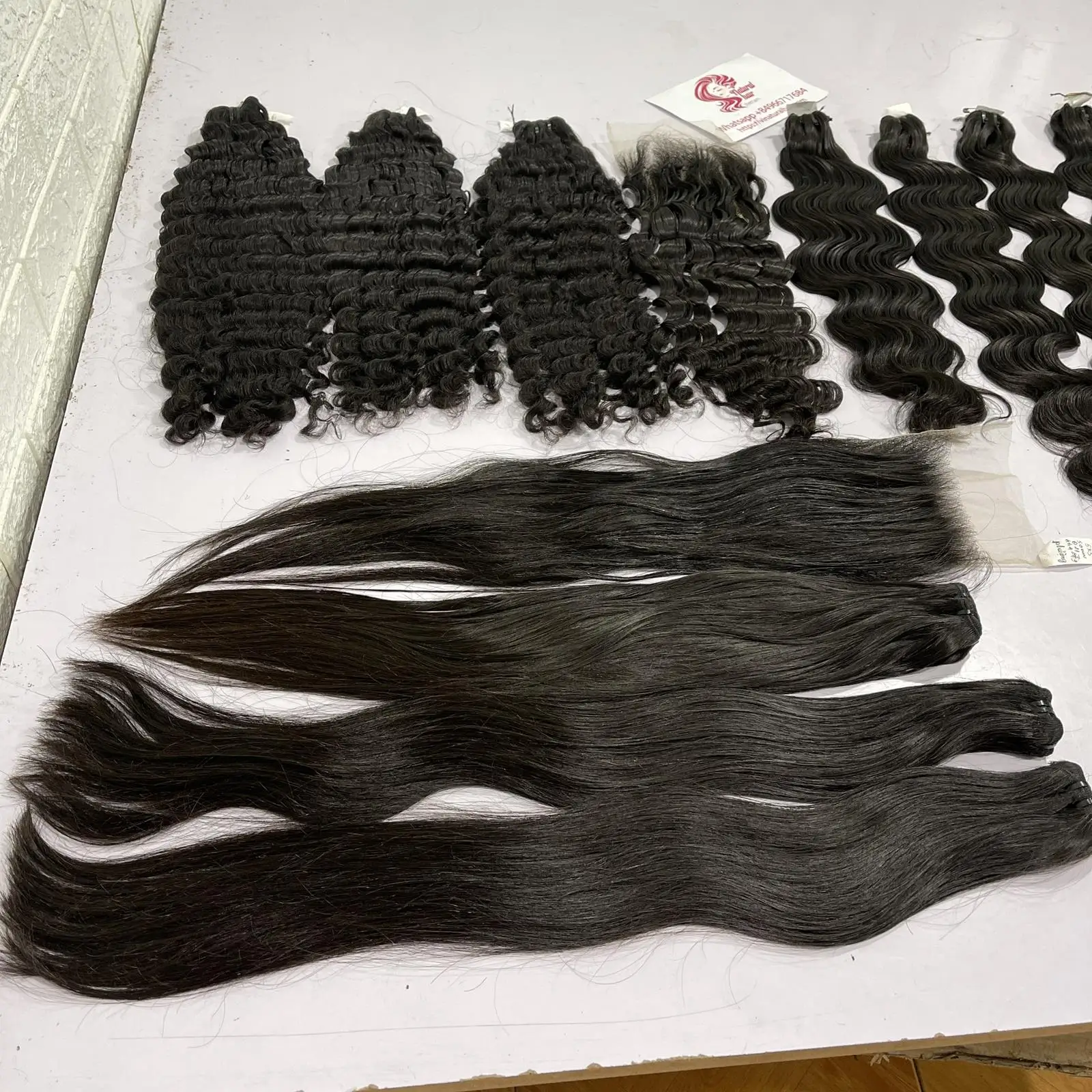 Top quality 100% raw virgin vietnamese human wig hair weft super double draw