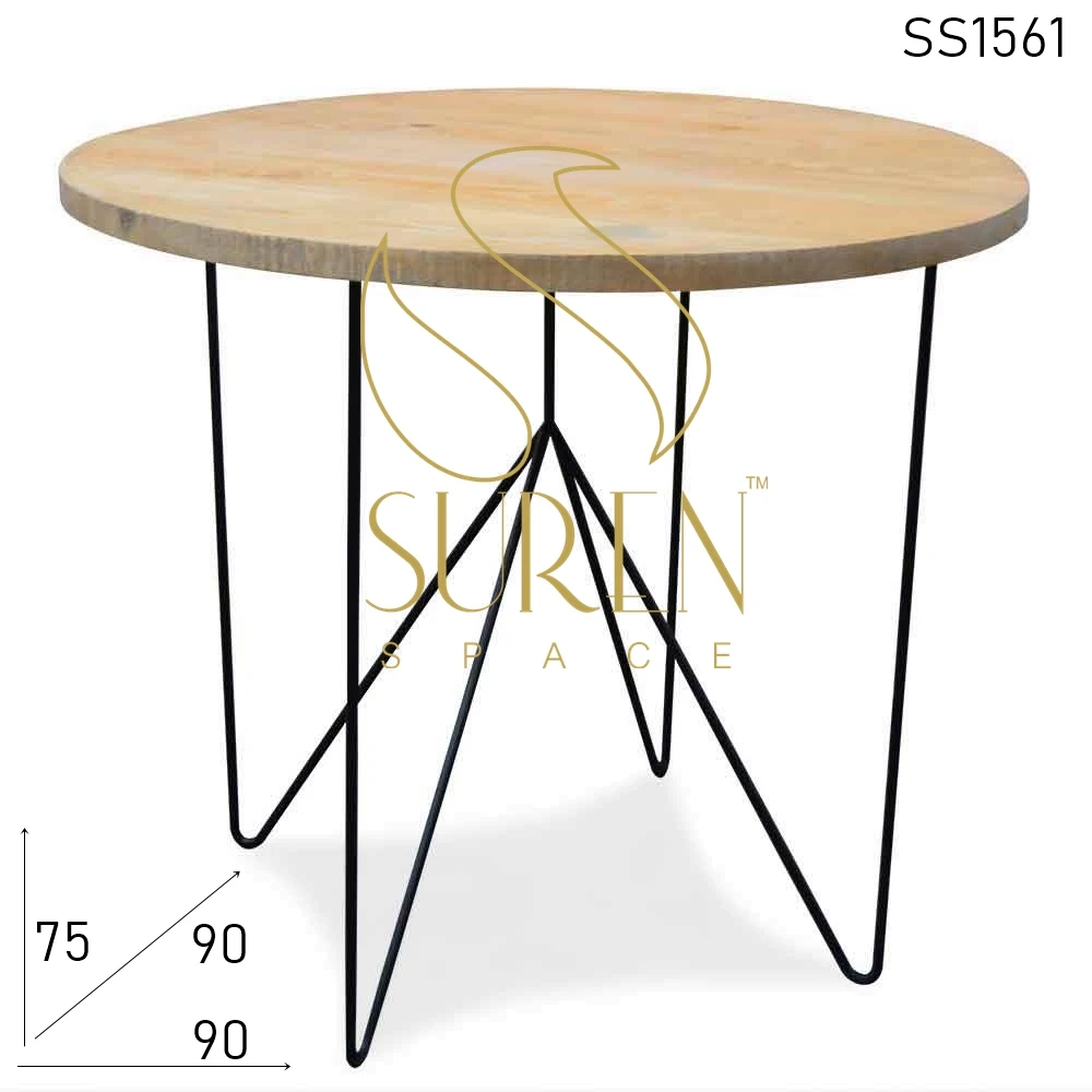 Indian Restaurant Handmade Table Iron Wooden Handcrafted Table