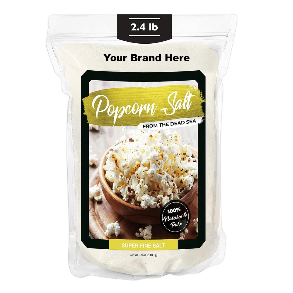 Private Label Premium Popcorn Salt from The Dead Sea Fine Textured and Flavorful Seasoning for Perfect Popping Made in USA