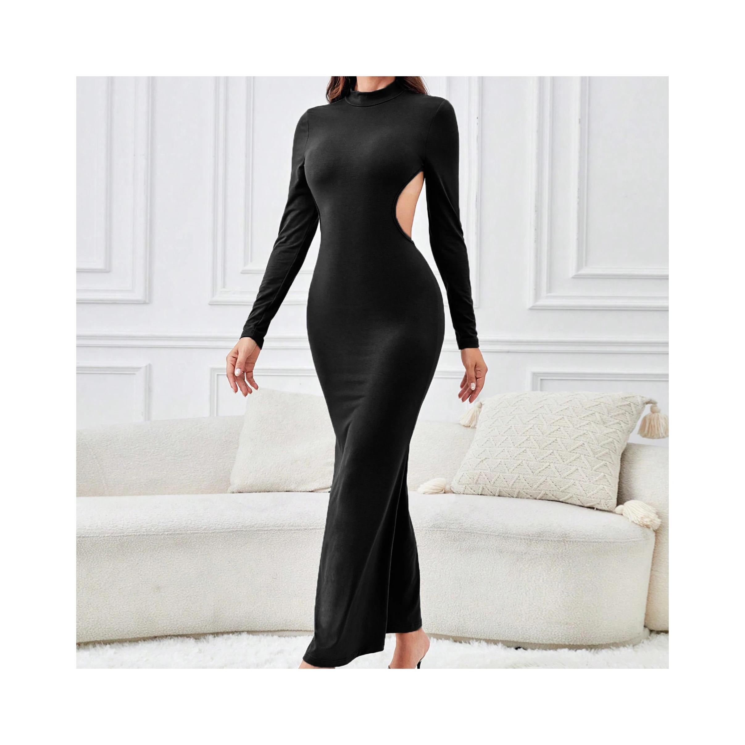 Dresses Latest Style Women Chiffon Summer Casual Long Sleeve Printed Dresses in high quality suitable price