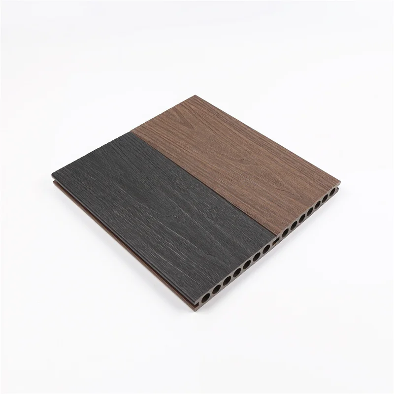 Two Color Embossed Wooden Shower Deck Sheet WPC Floor Board Outdoor Decking Terrace Outdoor Exterior Flooring Weight For Terrace