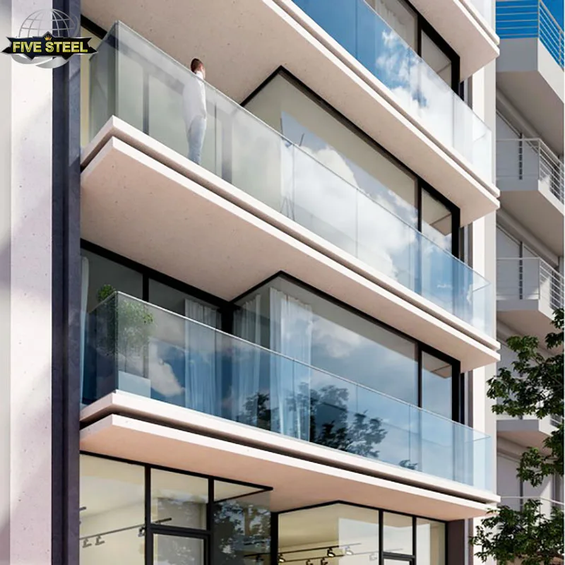 Garden Fencing Stainless Steel Glass Balustrade Railing System Glass Handrail Balcony Balustrade