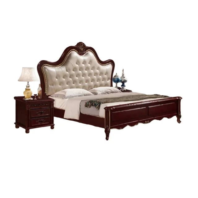 Luxury Bedroom Sets Royal European Style Carving by Handmade wooden beds from solid wood best seller made in Indonesia Factory