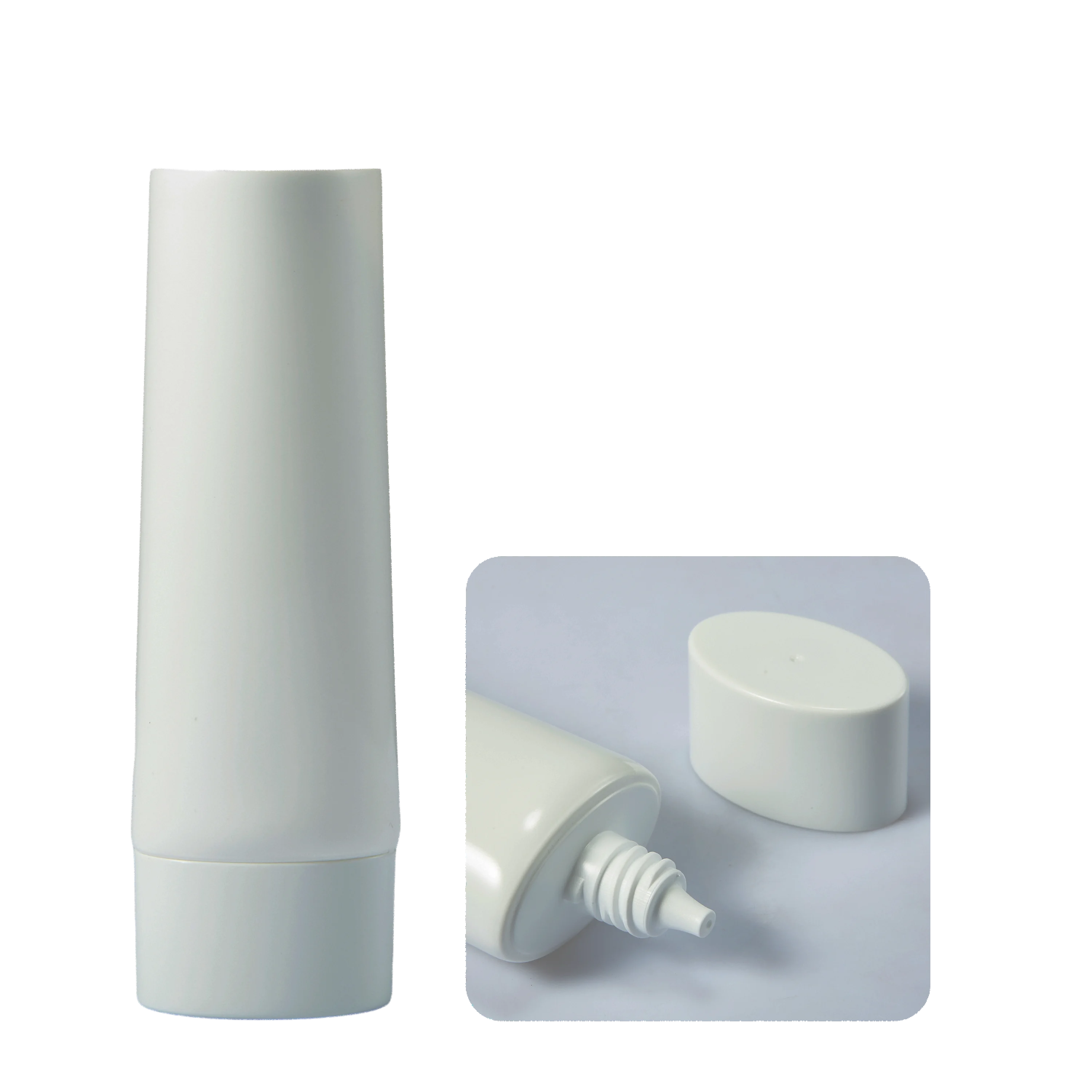 Hand Care Cream Empty Plastic Tube Package PE Cosmetic Squeeze Tube with Screw Lid D40 Oval Plastic Tube