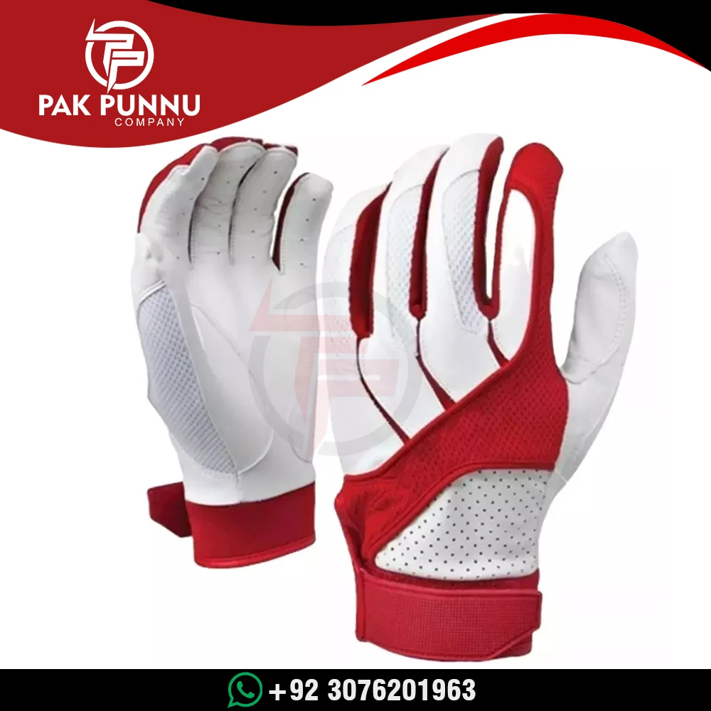 2023 Professional Cricket Batting Gloves Red And White Cricket Batting Gloves For Professional Players Red Batting Gloves