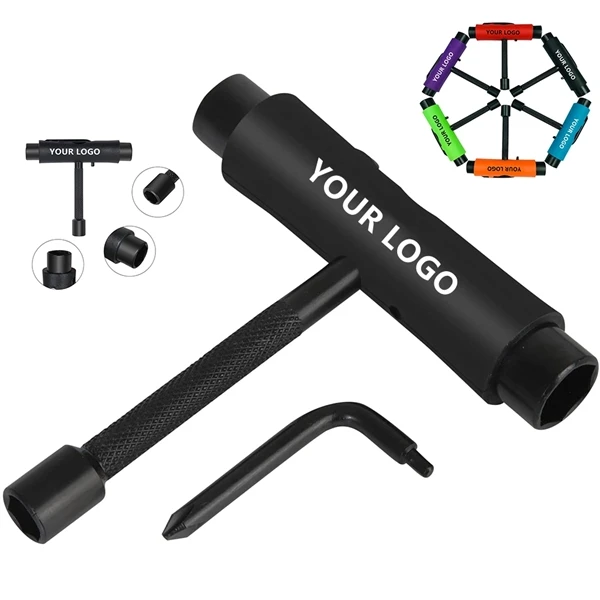 All-in-One Multi-Function Portable Skateboard T-Tool for Quick Fixes Skate Anywhere Portable Multi-Tool
