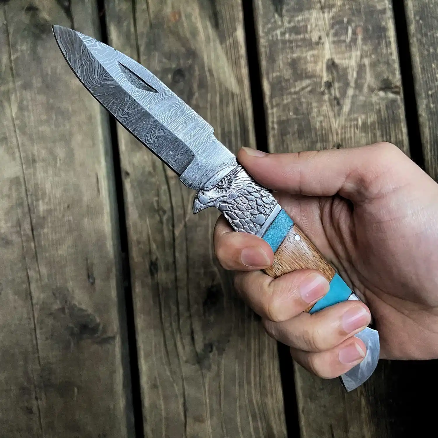 2024 New Design Damascus Steel Folding Pocket Knife Professional Outdoor Camping Gardening Knives Wholesale Small Folding Knife