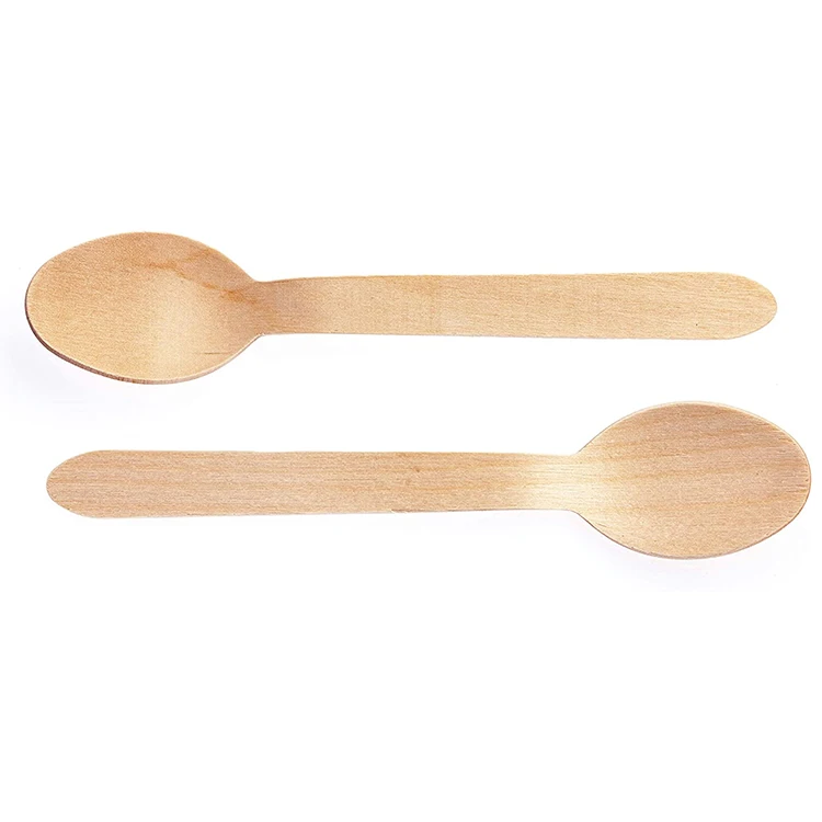 Custom Brand Logo Wholesale Wooden Disposable Cutlery for Party Wooden Spoon Set