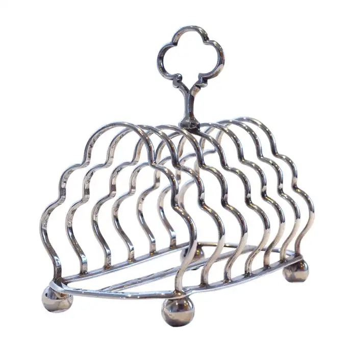 Curved Design Six Slice Toast Rack Vintage Inspired Tableware Piece For Your Dining Table Buffet Setting Or Any Entertainment